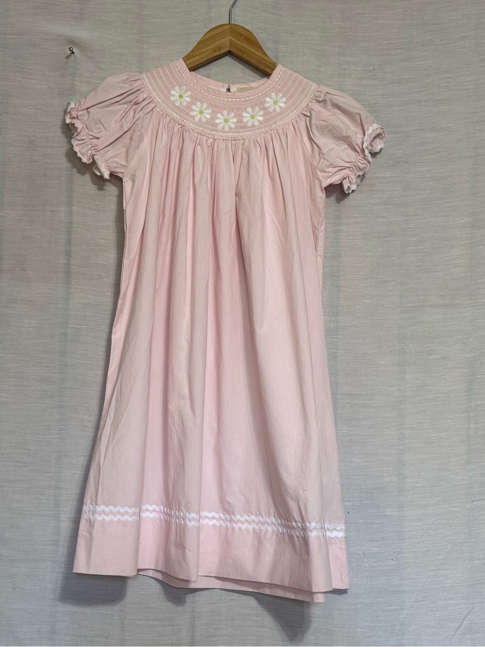 Lil Cactus Girls 6 Pink Smocked Daisy Cotton Dress NWT